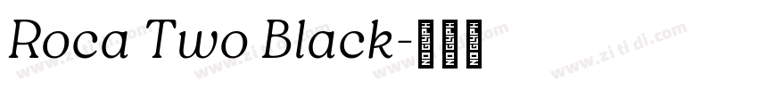 Roca Two Black字体转换